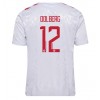 Herren Fußballbekleidung Dänemark Kasper Dolberg #12 Auswärtstrikot EM 2024 Kurzarm